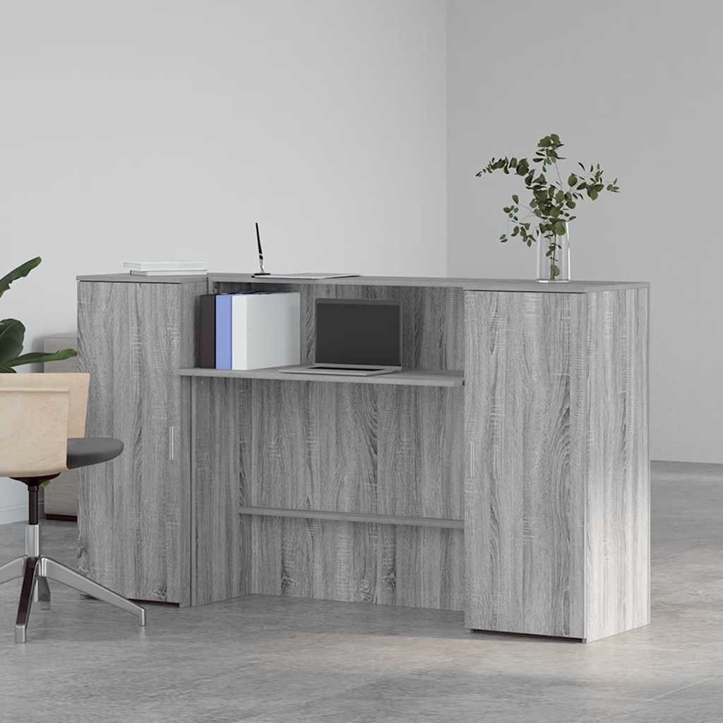 vidaXL Schreibtisch Empfangstheke Grau Sonoma 180x50x103,5 günstig online kaufen