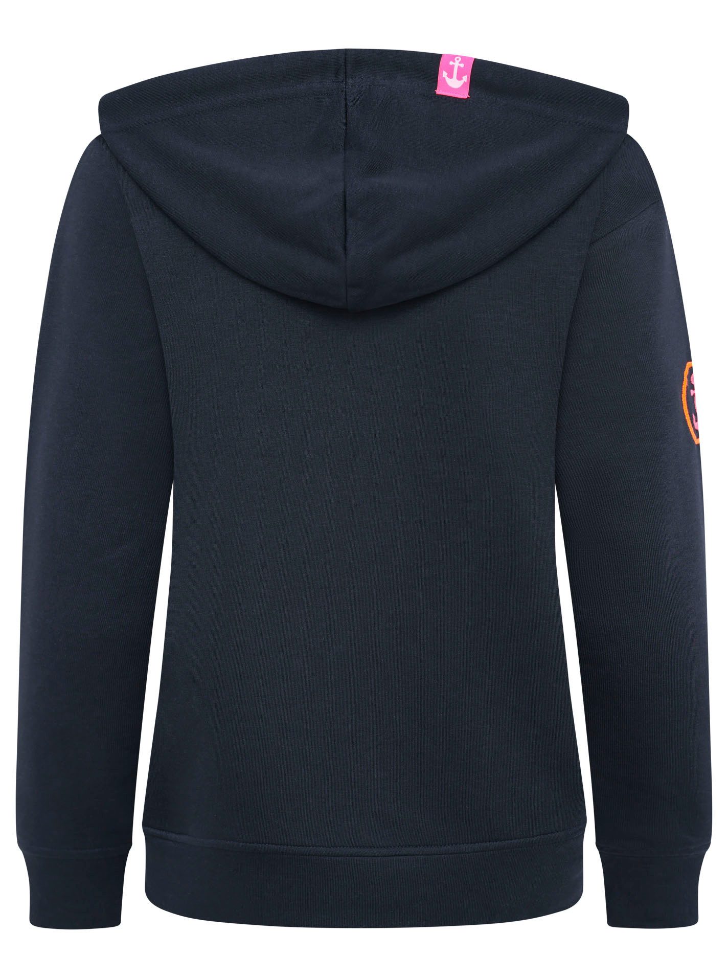 Zwillingsherz Hoodie "Moin Moin Moin" V-Ausschnitt, bunte Stickerei, Kapuze, Kordelzug