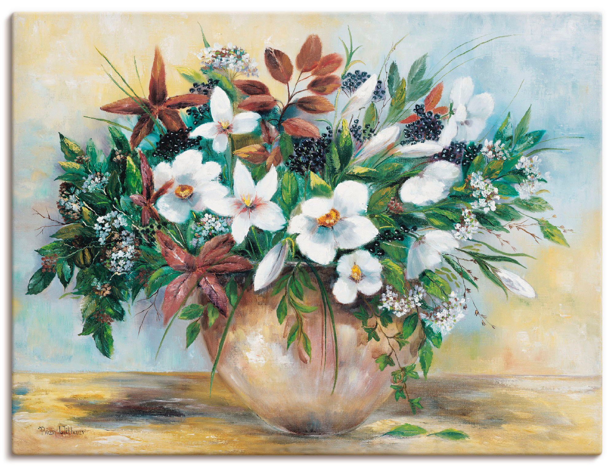 Artland Leinwandbild Großzügige Blüten, Blumen (1 St), auf Holzrahmen gespannt