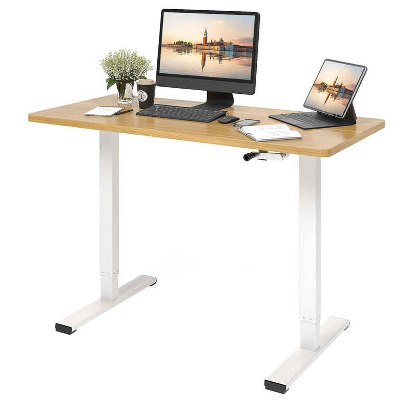 FLEXISPOT Schreibtisch »H1«, Höhenverstellbarer Schreibtisch mit Handkurbelsteuerung, 120*60cm