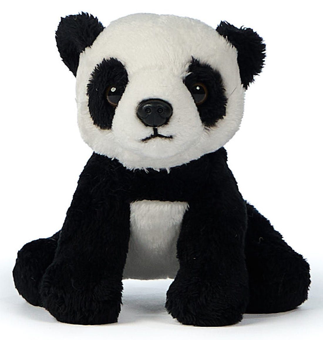 Uni-Toys Kuscheltier Pandabär Plushie - 14 cm (Länge) - Plüsch-Panda - Plüschtier, zu 100 % recyceltes Füllmaterial
