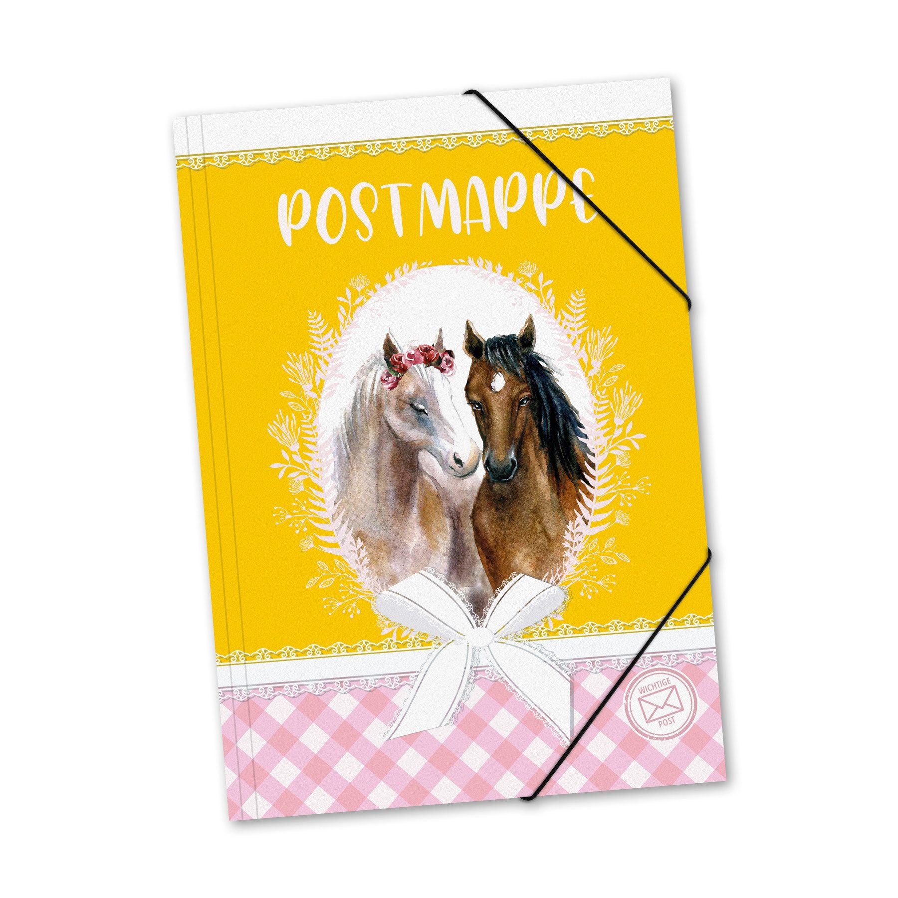 itenga Organisationsmappe itenga Postmappe A4 PP Motiv PFERDE Portrait aus langlebigem Kunststof