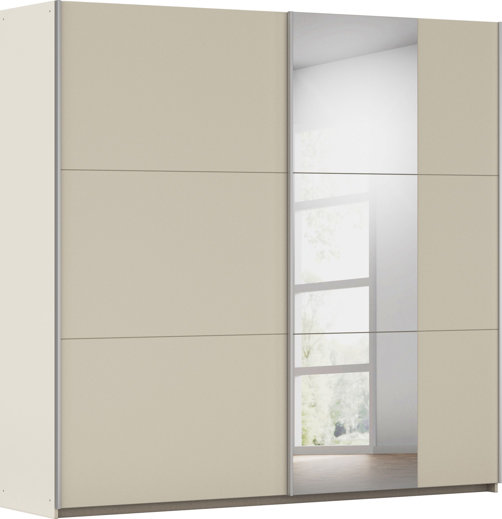 rauch Schwebetürenschrank Kleiderschrank Schrank Garderobe AURELIO (3 Ausstattungen BASIC/CLASSIC/PREMIUM (inkl. SOFT-CLOSE-FUNKTION) zeitloses Design, viele Farben, Breiten 175/218/261 cm MADE IN GERMANY