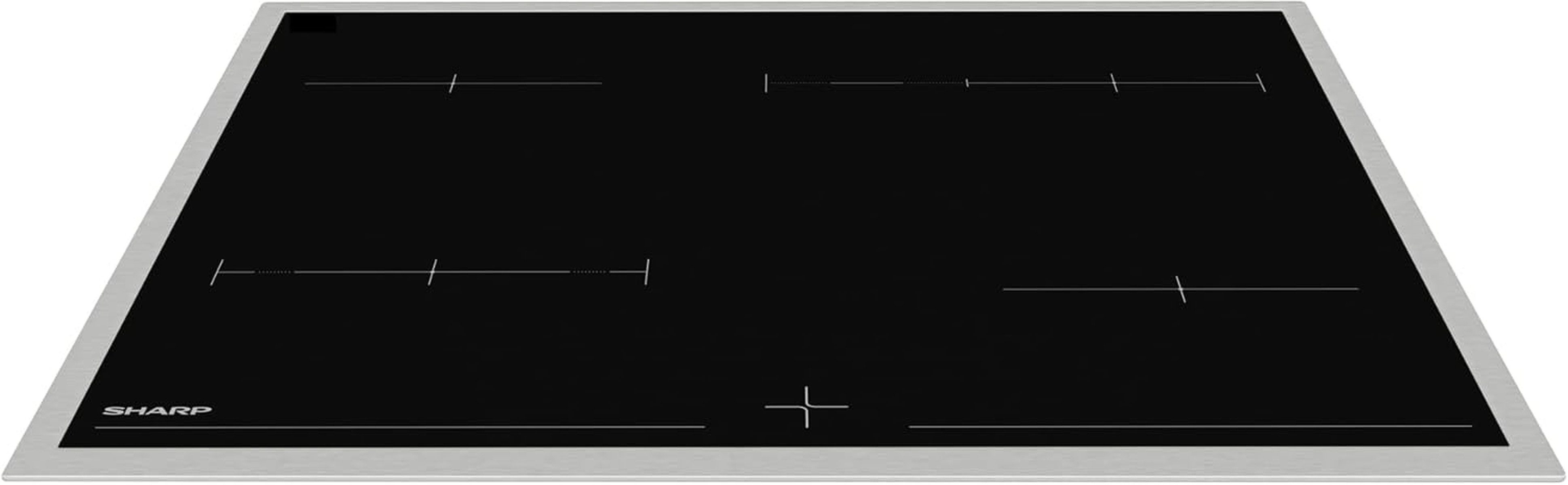 Sharp Elektro-Herd-Set, mit 1-fach-Teleskopauszug, Leicht-Reinigungs Emaille, 1 Teleskopauszug, Heißluft, SCHOTT CERAN® Kochfeld