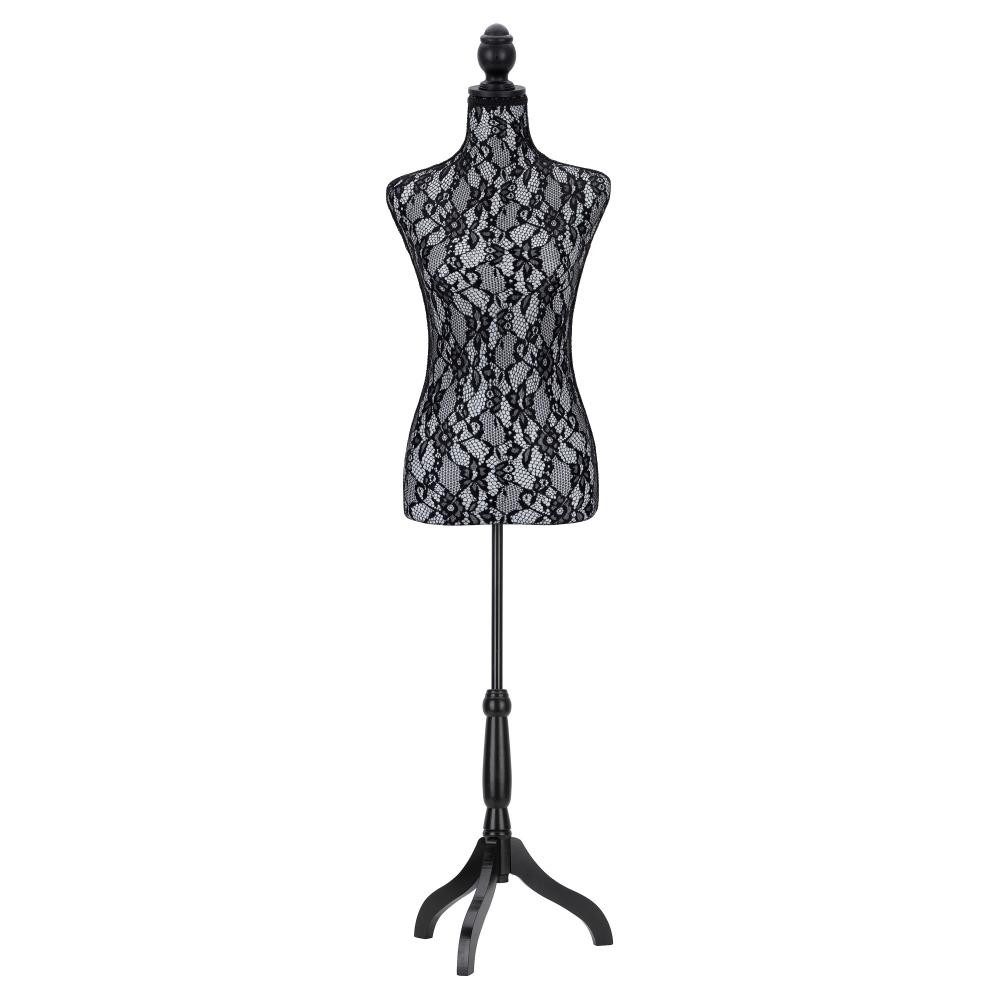 Semplix Schneiderpuppe - Torso, dekorativ, Spitzenbezug, höhenverstellbar