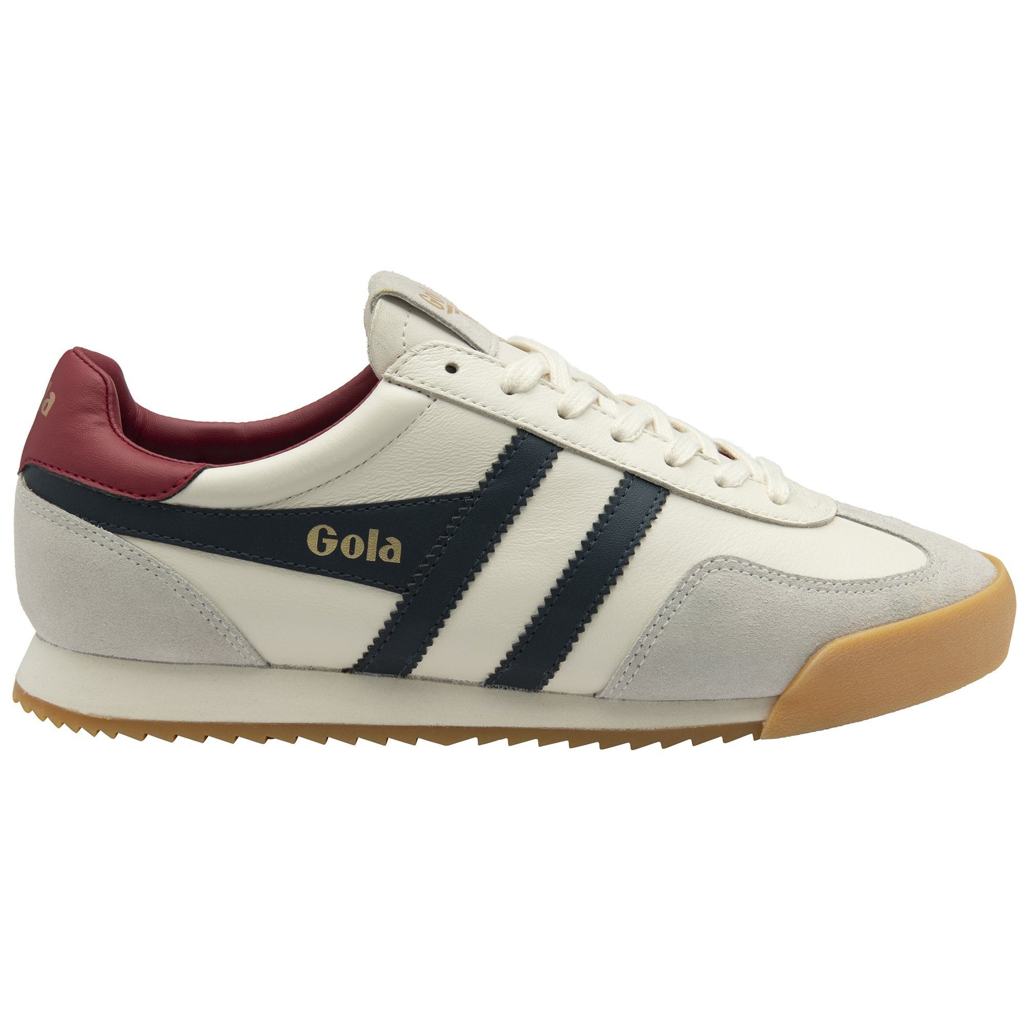 Gola Europa Leder 2025 offweiss/navyblau/dunkelrot Herren Sneaker