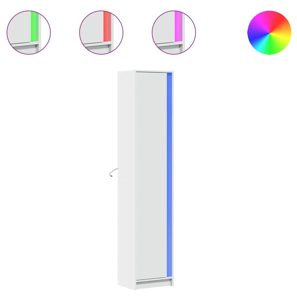 vidaXL Highboard Highboard mit LED-Beleuchtung Weiß günstig online kaufen