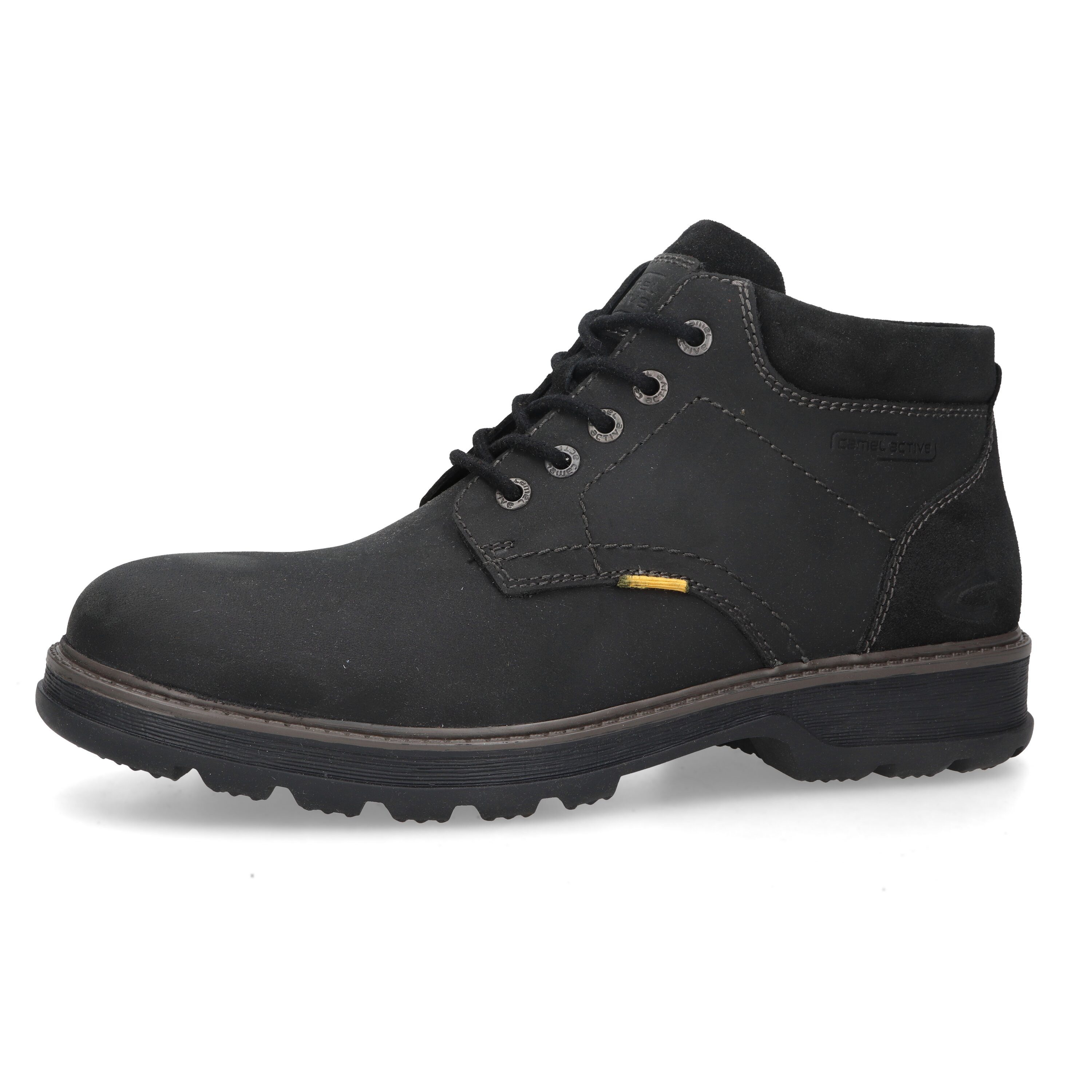 camel active Boots cow buff crazy SCHWARZ Schnürboots