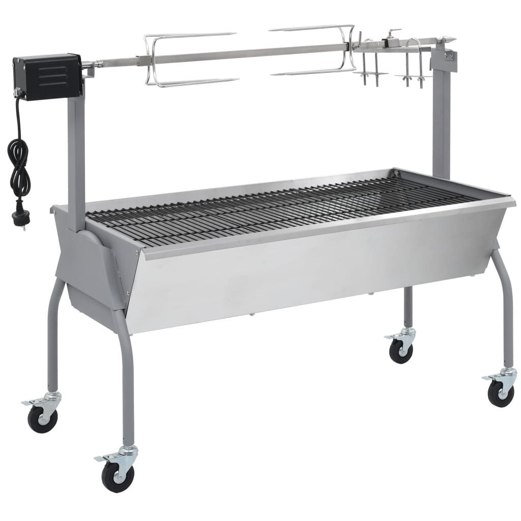vidaXL Holzkohlegrill Spanferkelgrill Metzgergrill mit elektrischem Antrieb