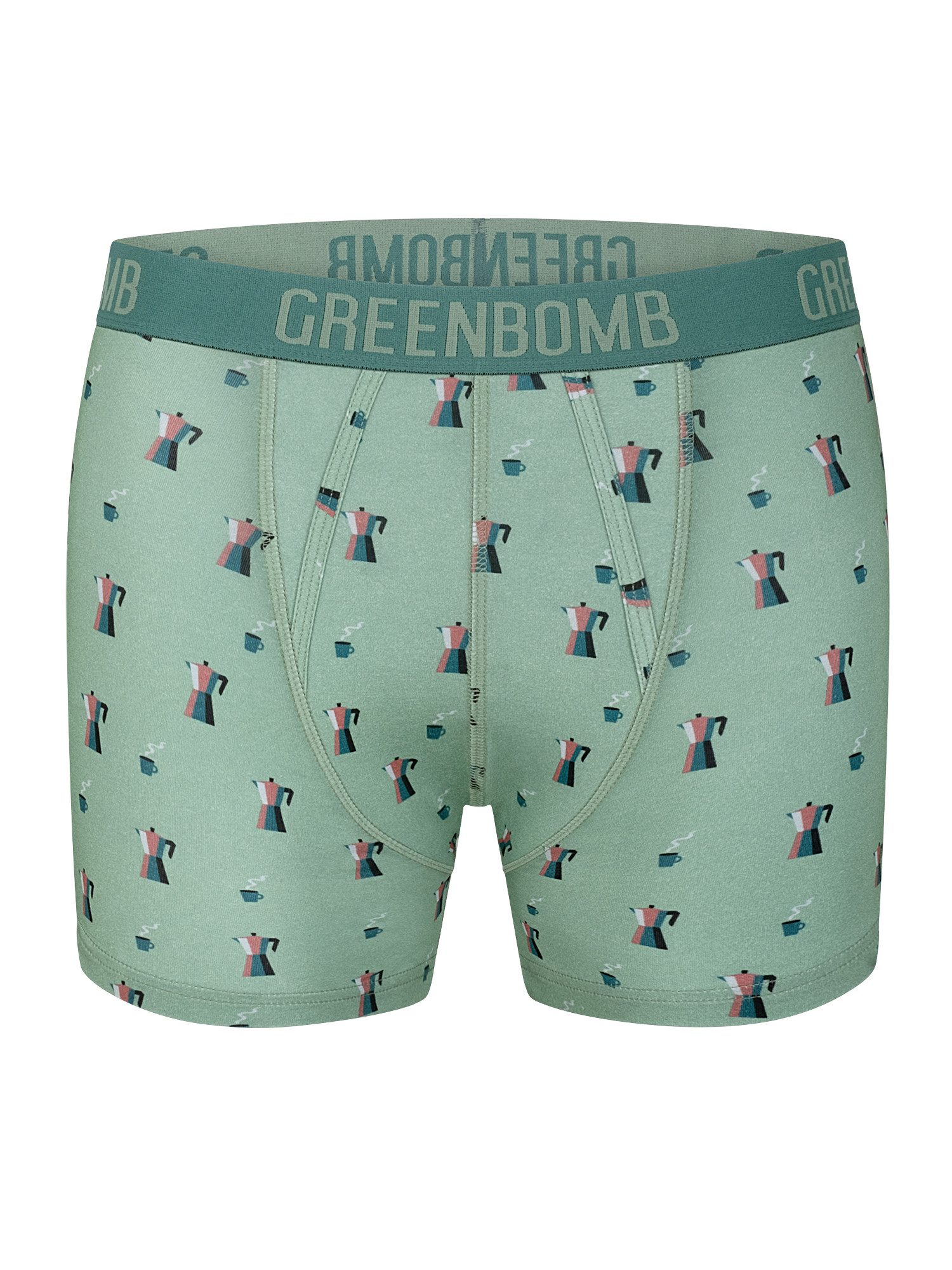GreenBomb Boxer Trunk Coffee GOTS-zertifizierte Herstellung, hautfreundlich & atmungsaktiv
