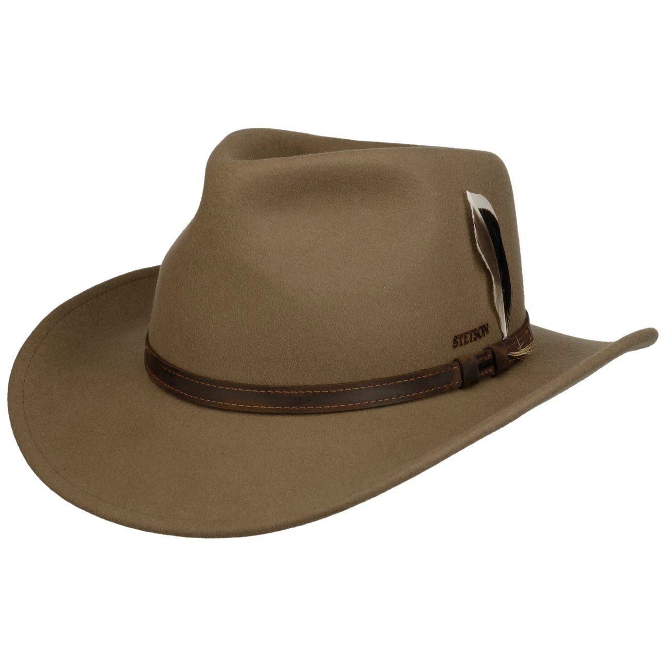 Stetson Cowboyhut (1-St) Wollfilzhut mit Lederband