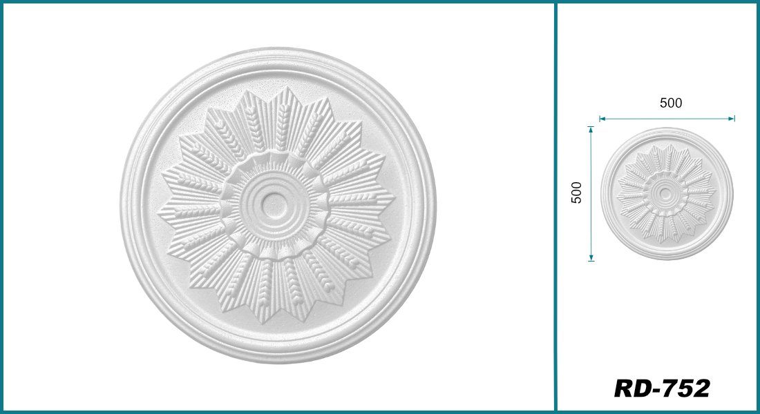 Hexim Wanddekoobjekt Sonne 50cm (HEXIM Stuckrosette günstig online kaufen