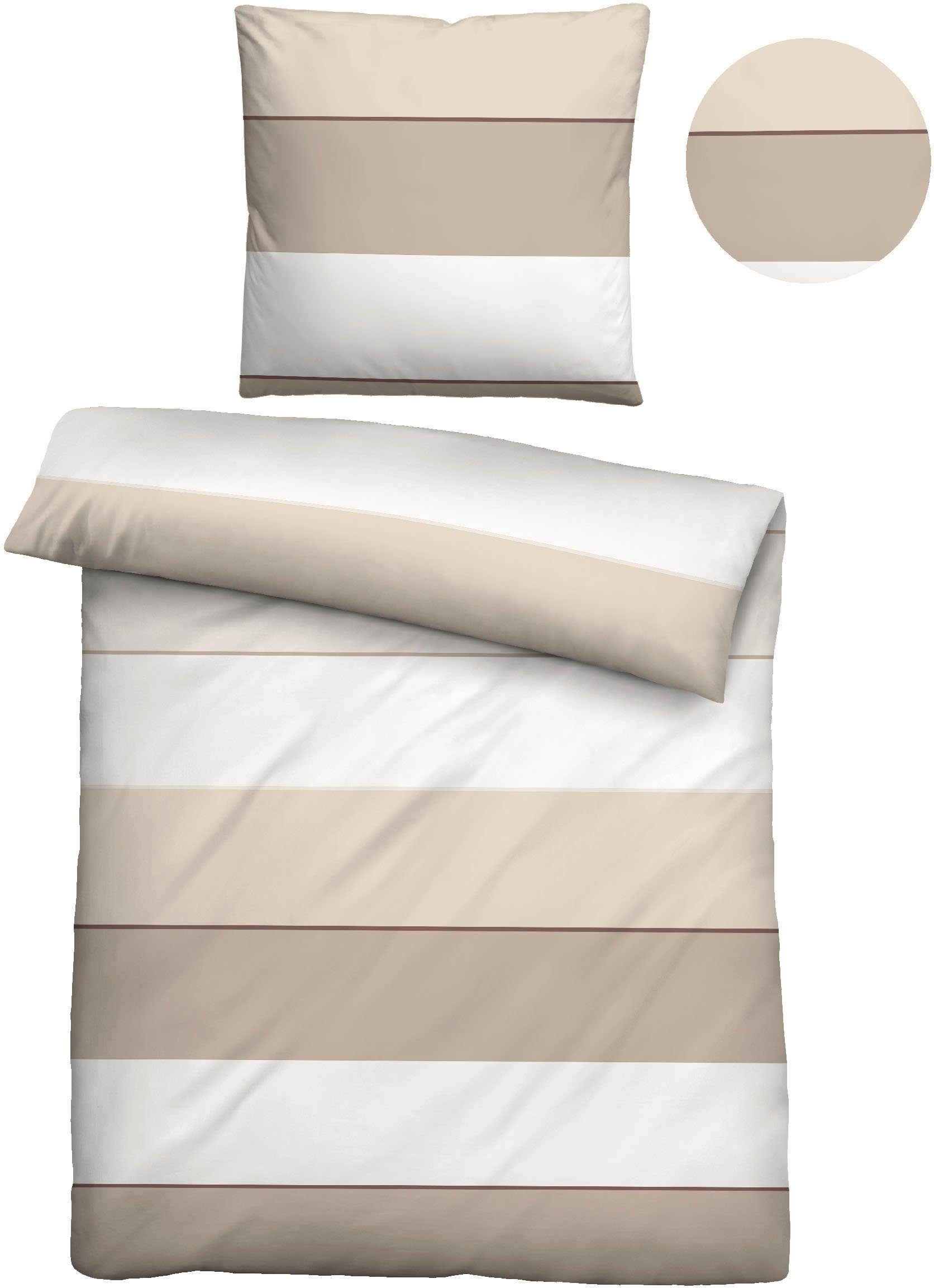 Biberna Bettwäsche Antonia, Mako-Satin, 2 teilig, günstig online kaufen