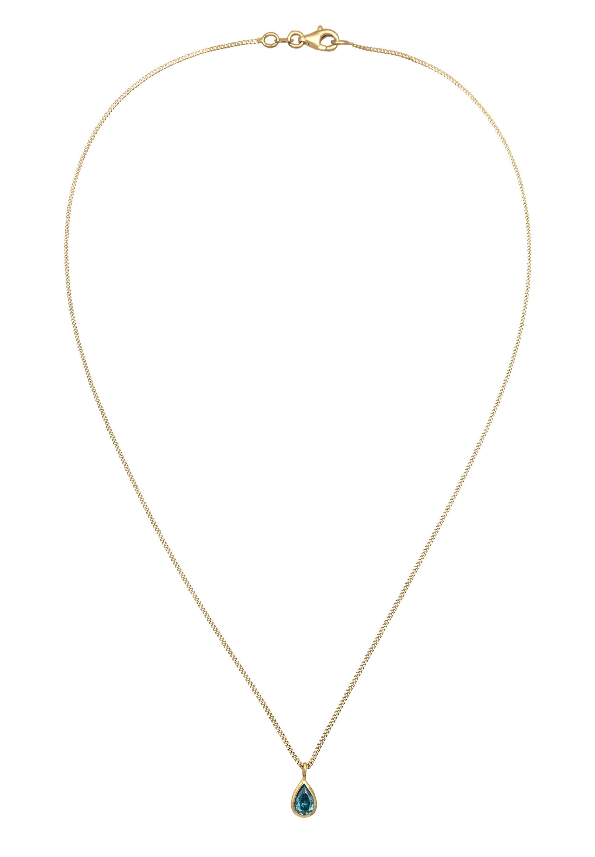 Elli Kette mit Anhänger Zirkonia Tropfen günstig online kaufen