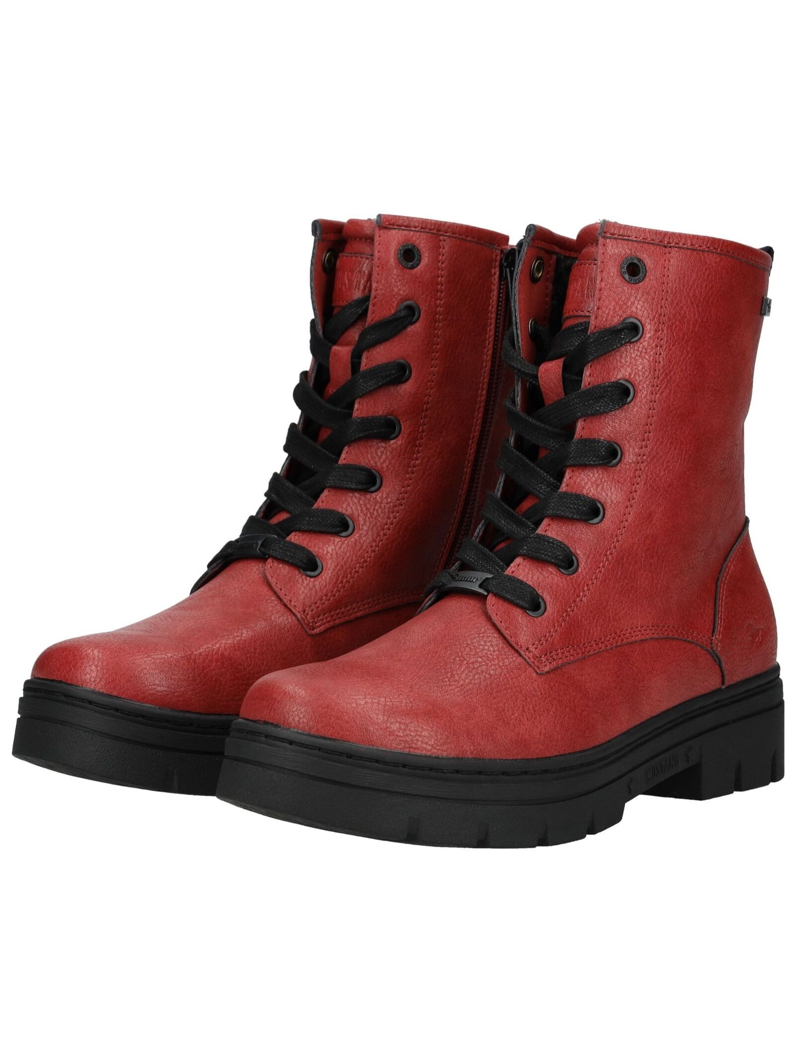 Mustang Shoes Mustang Shoes Stiefelette Lederimitat Schnürstiefelette – Bild 4 von 5