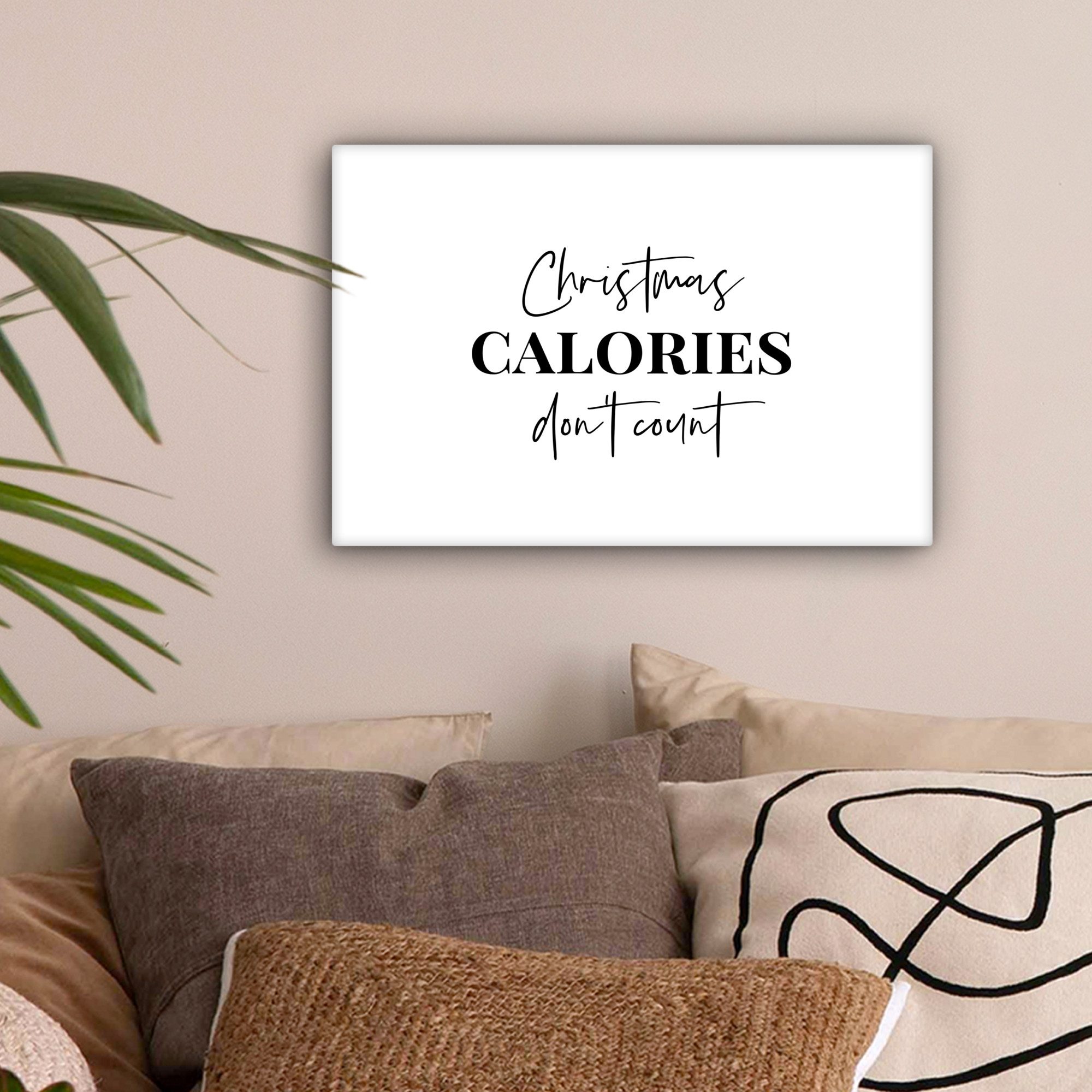 OneMillionCanvasses® Leinwandbild Zitat Weihnachten - Winter günstig online kaufen