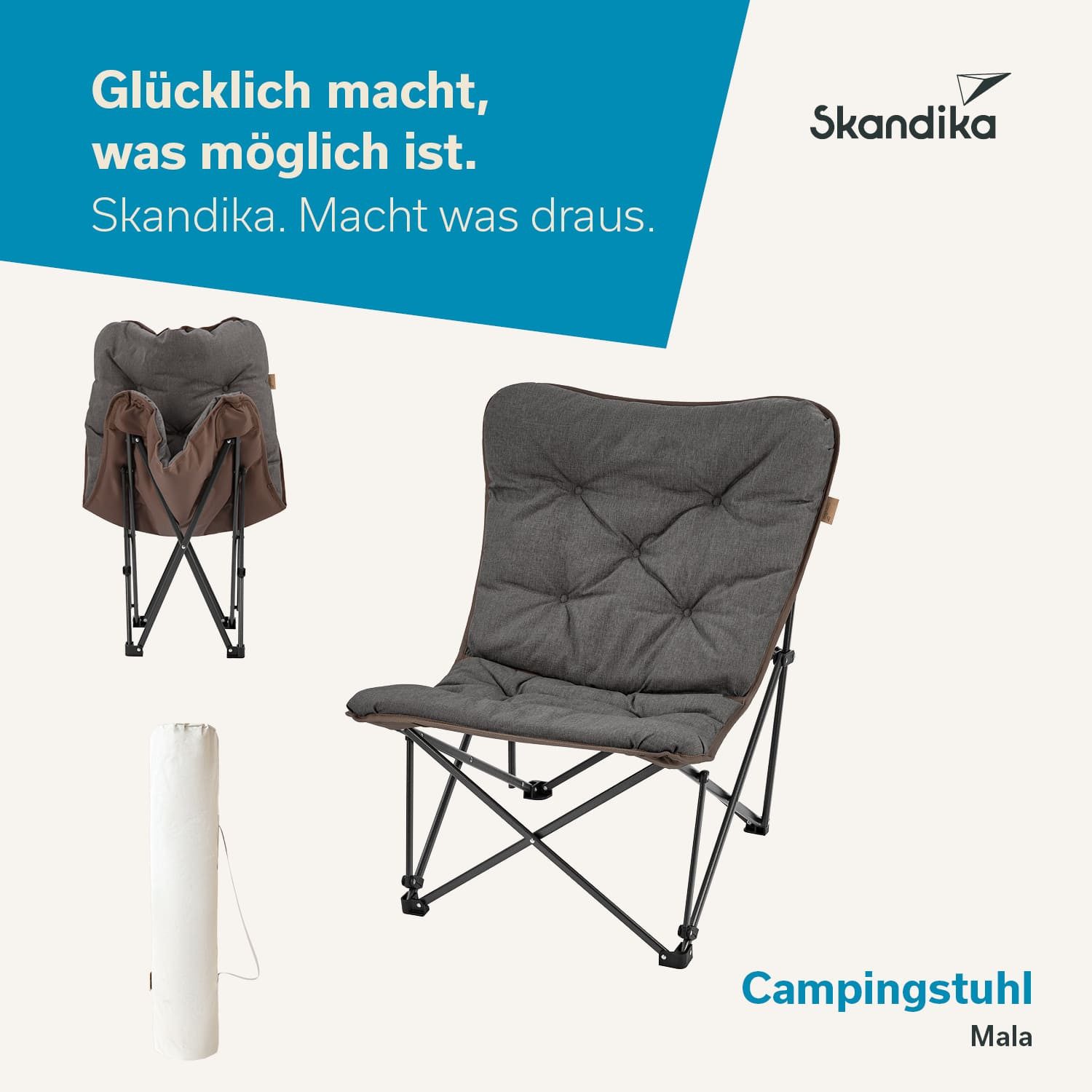 Skandika Campingstuhl Mala, bequemer Klappsessel, Gartenstuhl, Faltstuhl, g günstig online kaufen