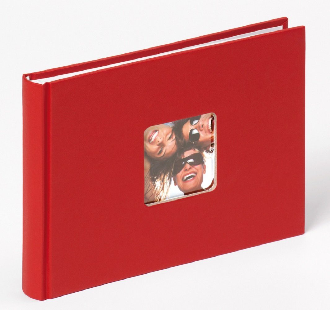 Walther Design Fotoalbum Fun 22 x 16 cm, buchgebundenes Album, Papiereinband, quadratischer Bildausschnitt