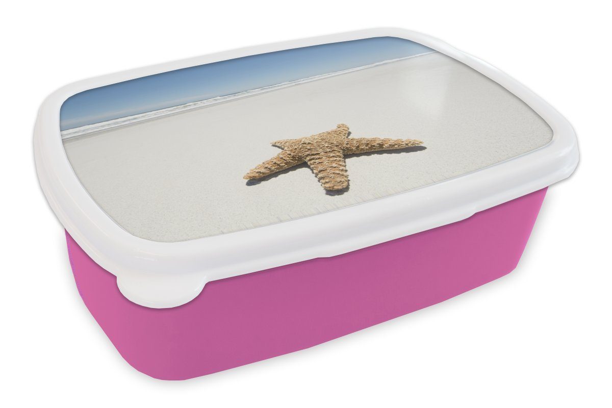 Verkaufspreis MuchoWow Lunchbox Seestern - Kunststoff, Brotbox Snackbox, Brotdose Erwachsene, (2-tlg), Kunststoff - rosa für Himmel, Mädchen, Strand Kinder