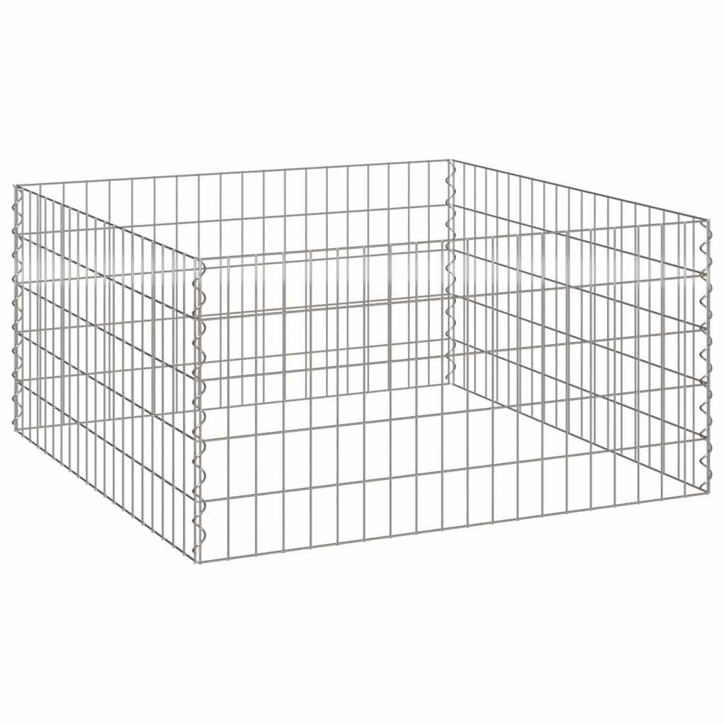 vidaXL Gartenzaun Quadratischer Komposter 100 x 100 x 50 cm Eisen