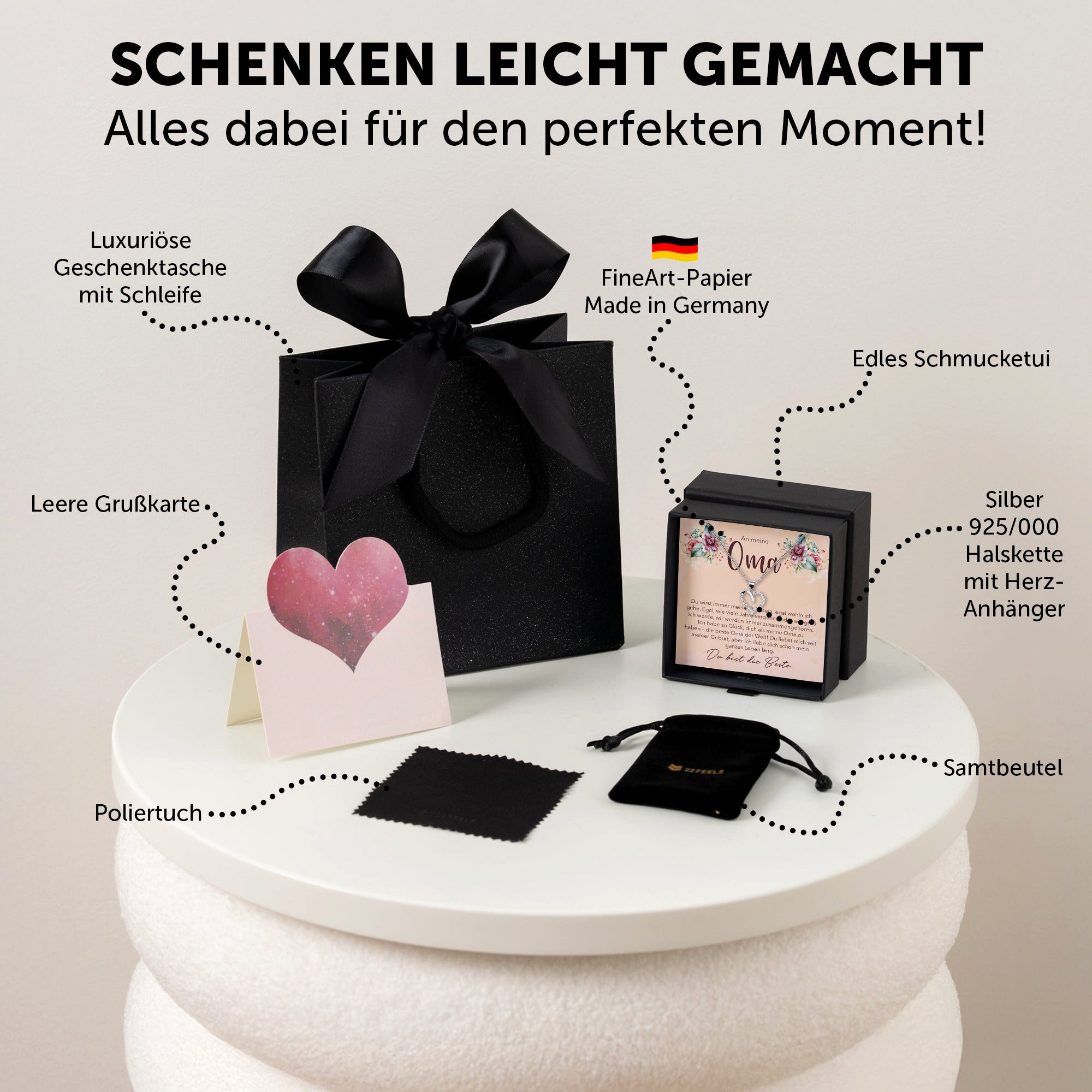 22Feels Schmuckset Liebe Oma Geschenk Grossmutter Frauen Halskette Damen Co günstig online kaufen