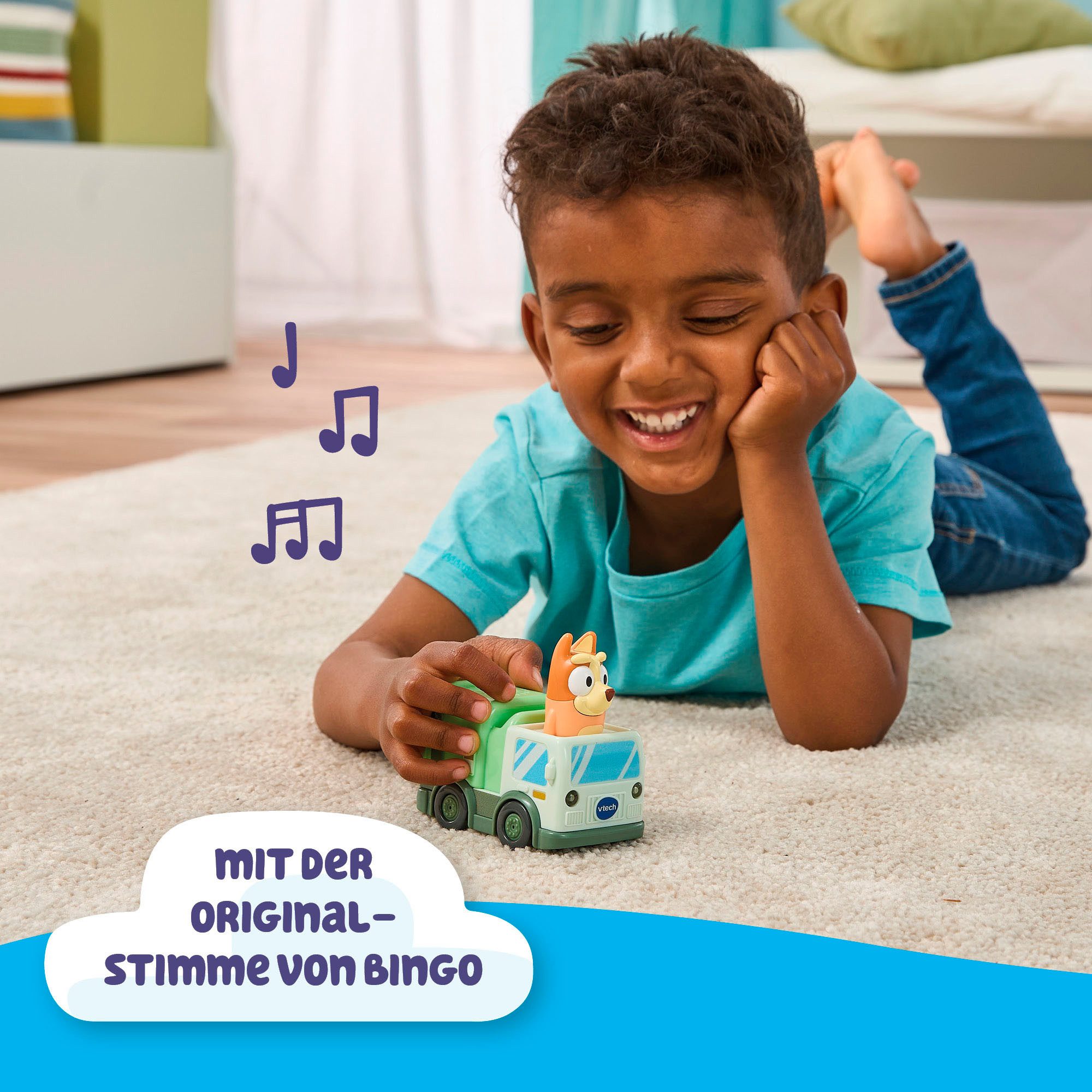 Vtech® Spielzeug-Müllwagen Tut Tut Baby Flitzer, Bingos Müllwagen, mit Licht und Sound