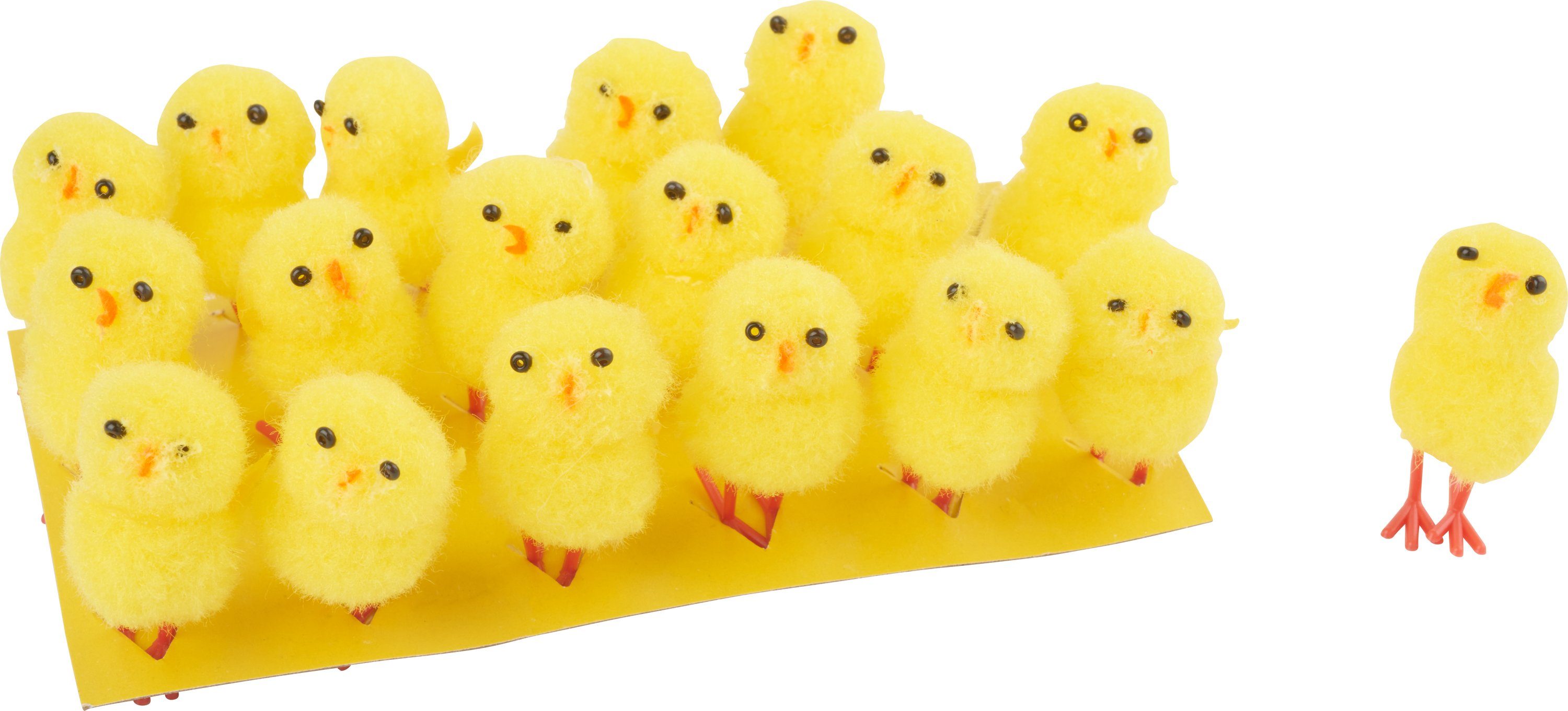 VBS Dekofigur Chenille-Küken-Box, 18 Stück