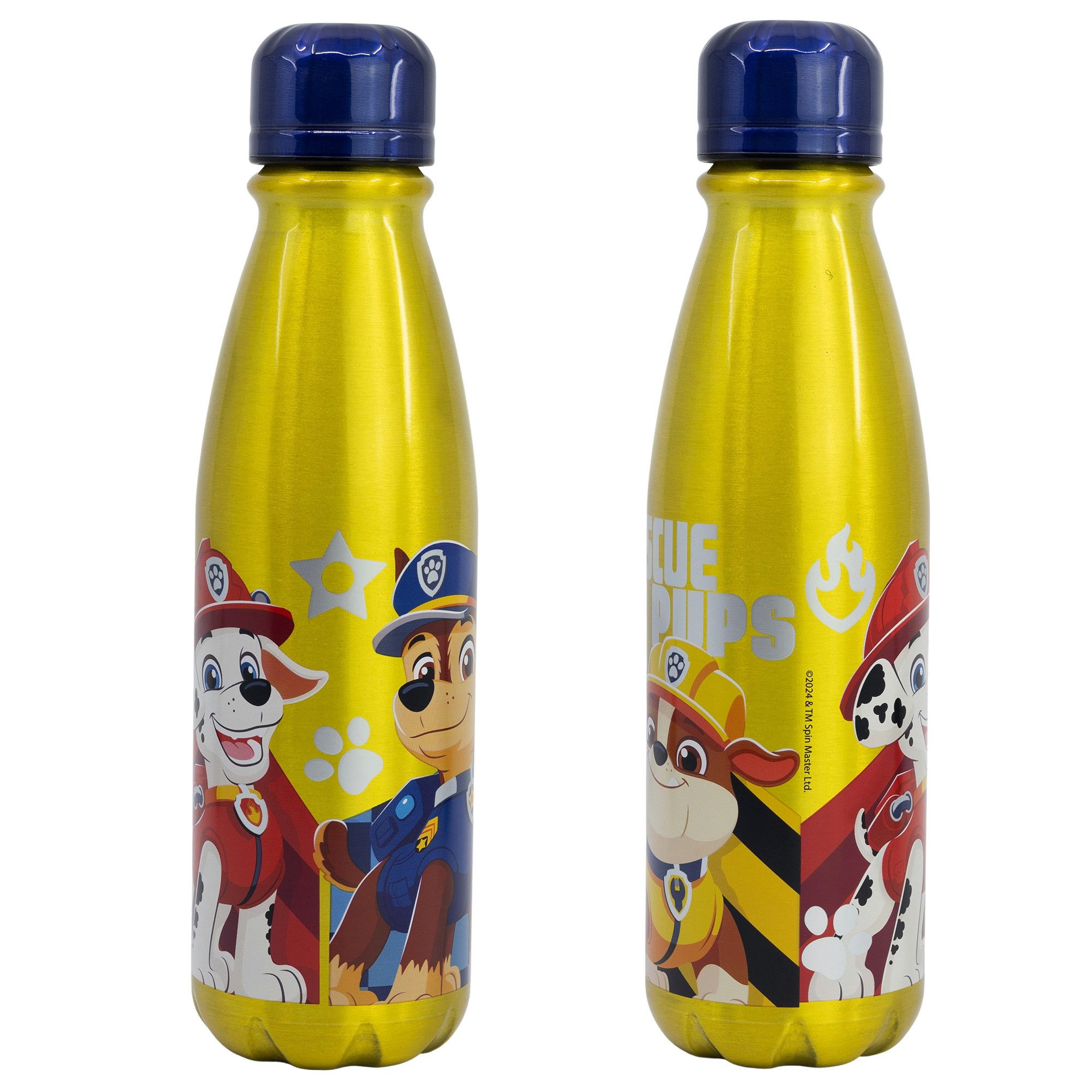 PAW PATROL Trinkflasche Paw Patrol Chase Rubble Marshall Alu Wasserflasche Flasche 600 ml