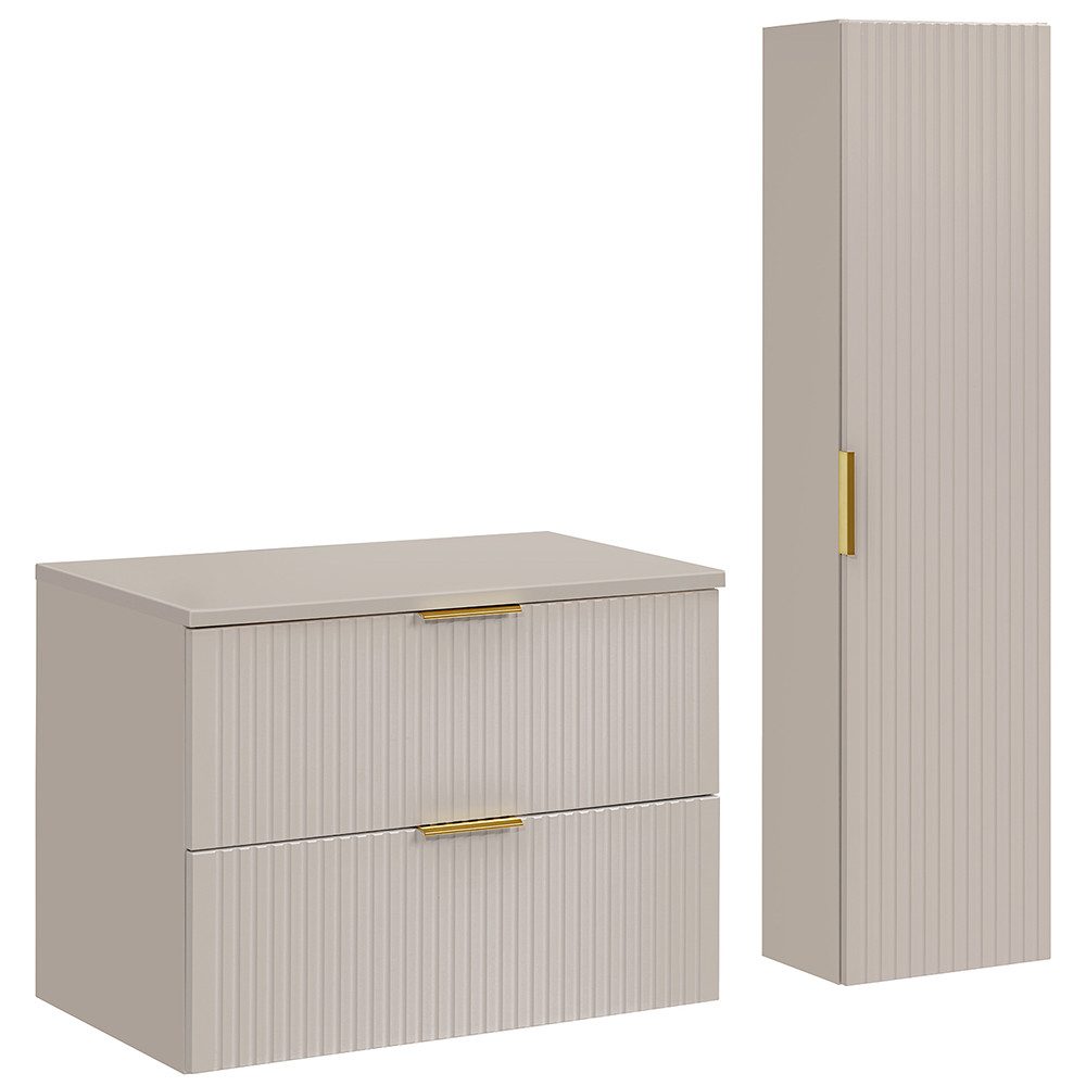 Lomadox Badmöbel-Set ADELAIDE-56-CASHMERE, (Spar-Set, 2-St., Waschtisch Hoc günstig online kaufen