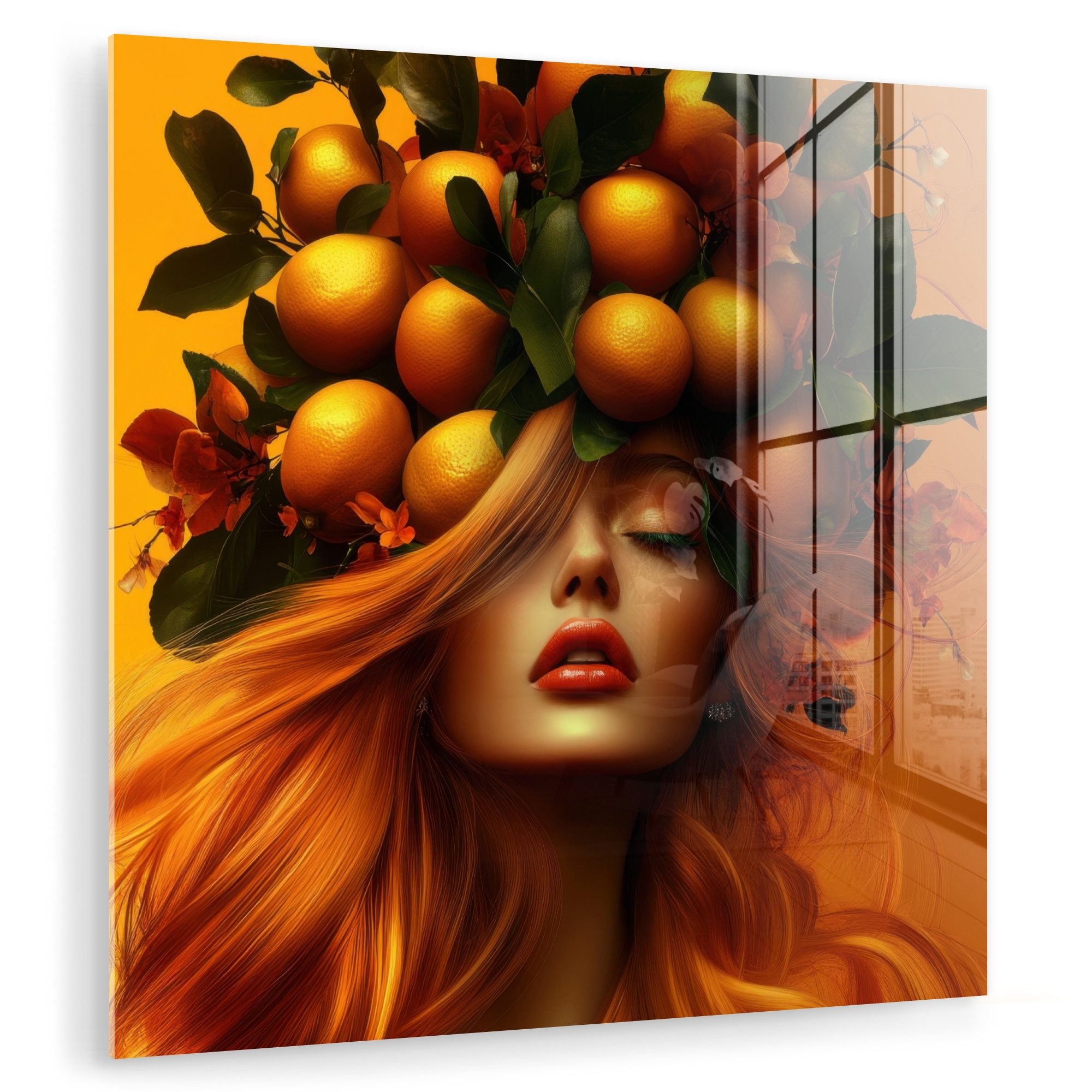 MuchoWow Acrylglasbild Frau - Zitronen - günstig online kaufen