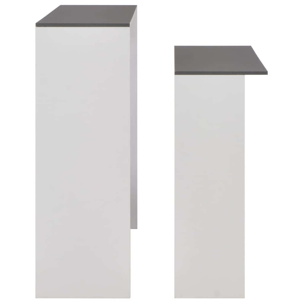 mit 40 Esstisch 2 (1-St) und cm Weiß x 120 Grau Tischplatten furnicato x Bartisch 130