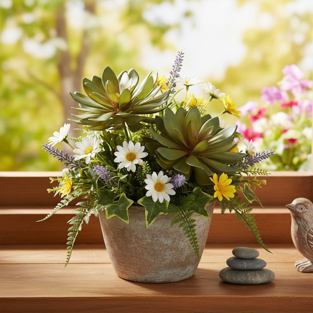 Kunstkaktus Künstliche Sukkulente für stilvolle Dekorationen in Innenräumen, 3 St, Florists Products, Höhe 18 cm