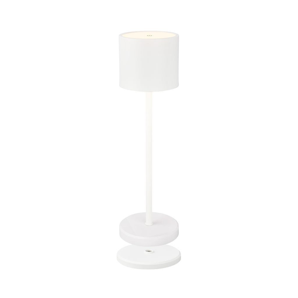 B.K.Licht Tischleuchte BKL1607, LED fest integriert, 2700K - Extra-Warmweiß, LED Tischlampe kabellos 39,5 x 12,5 cm Weiß 4,5W Wohnzimmer