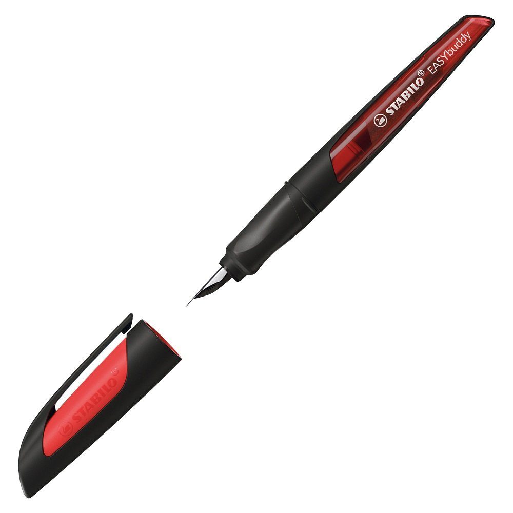 STABILO Füller EASYbuddy® M schwarz/rot, 1 (1-tlg) Schulfüller