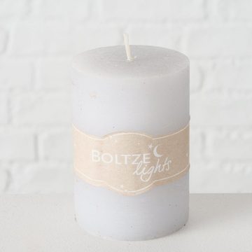 BOLTZE Tafelkerze (Packung, 3-tlg., Pack), 3er Set Stumpen Kerzenset Boltze light in GRAU toller Vinta