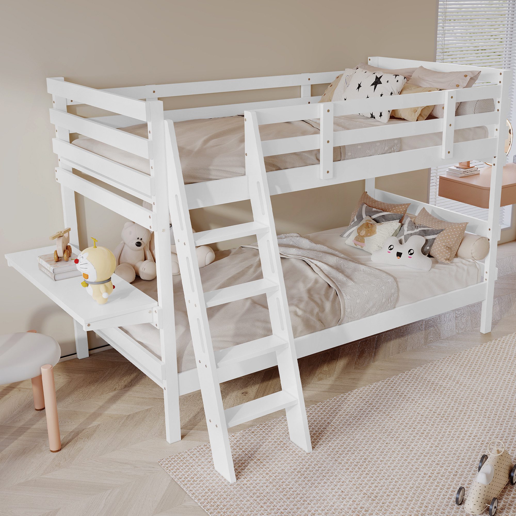 Flieks Etagenbett, Kinderbett 90x200cm mit vierstufiger günstig online kaufen