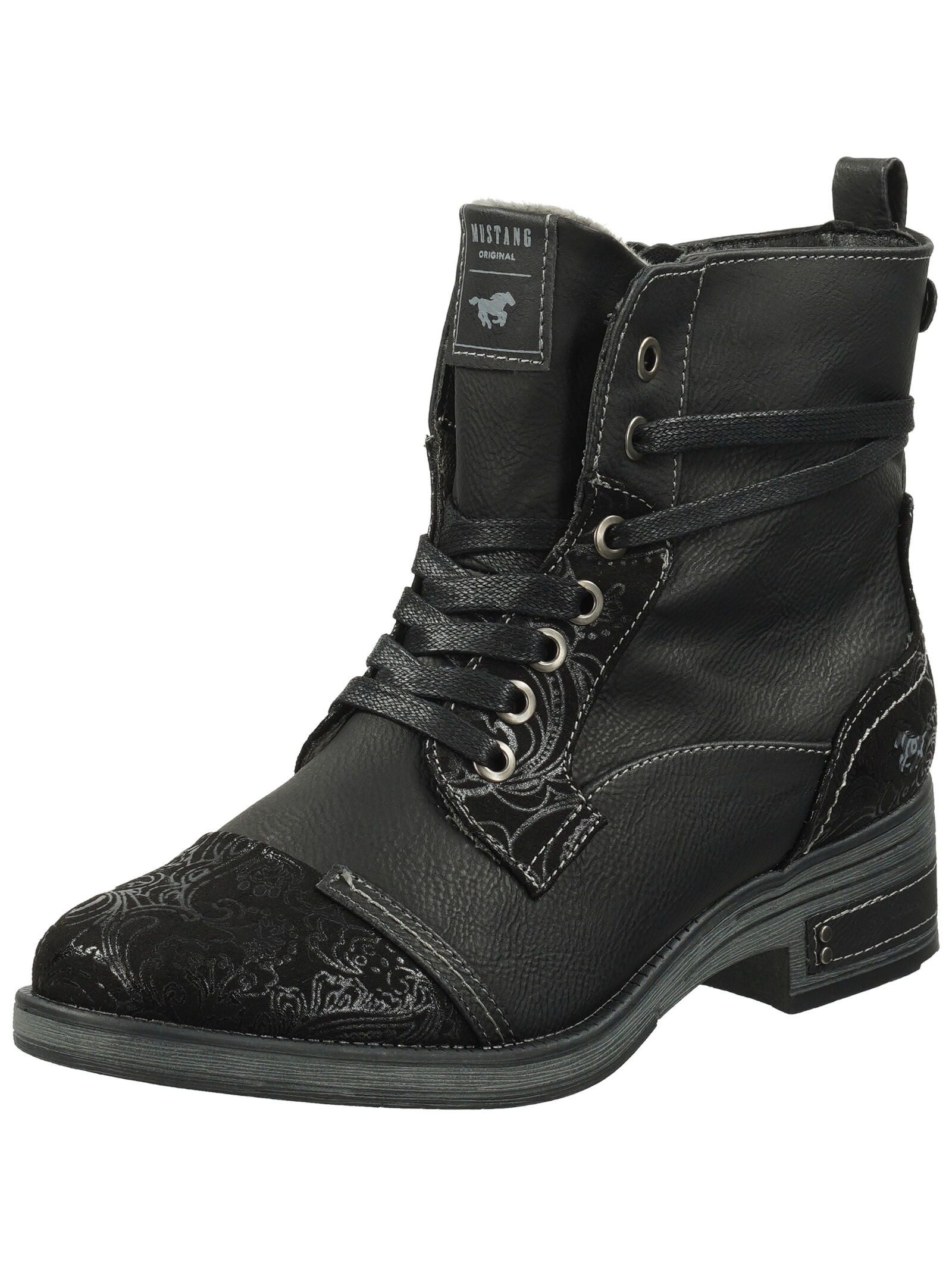 MUSTANG Stiefelette Lederimitat . Schnürstiefelette günstig online kaufen