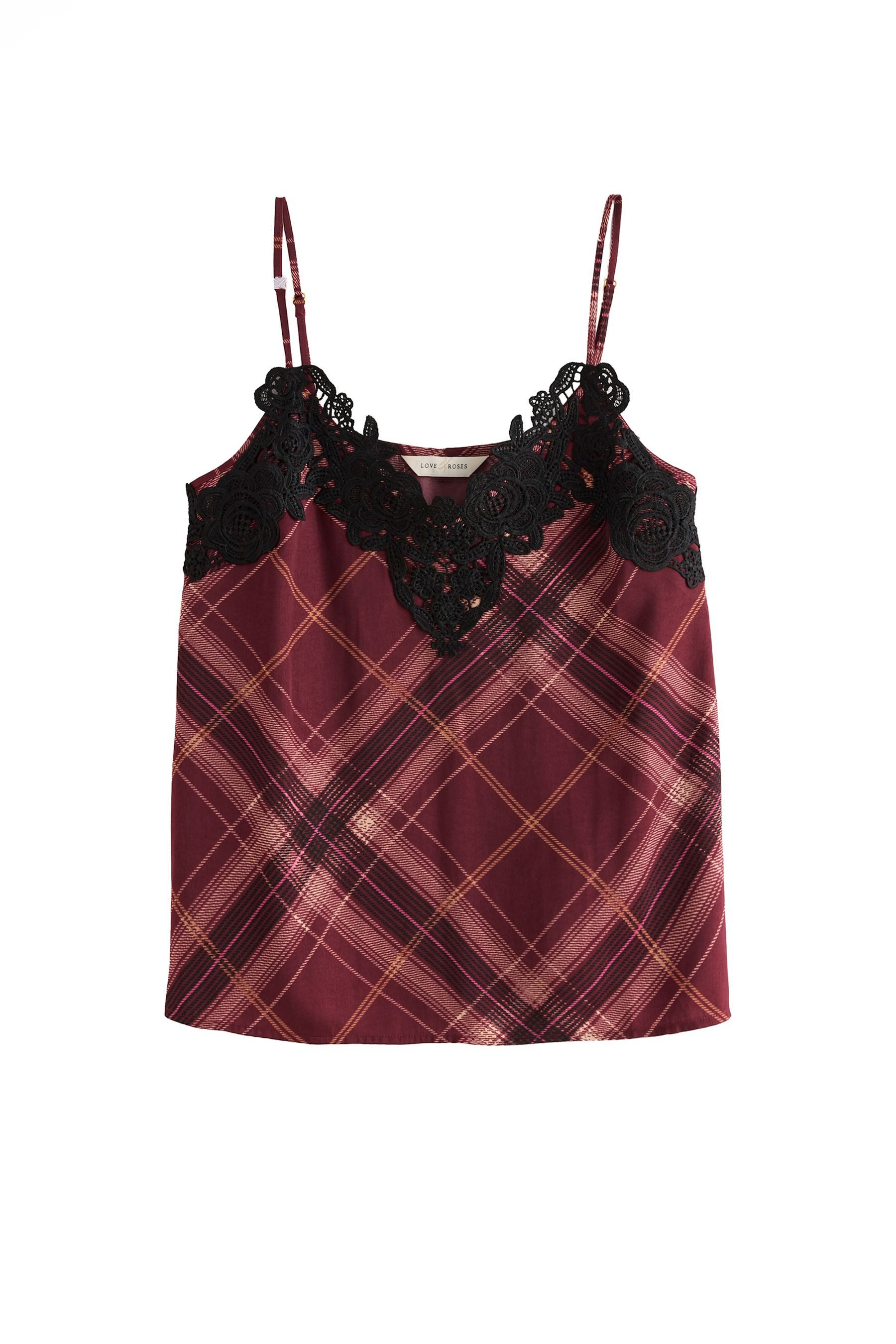 Love & Roses Trägertop Love & Roses Satin-Trägertop V-Ausschnitt, Petite (1-tlg)