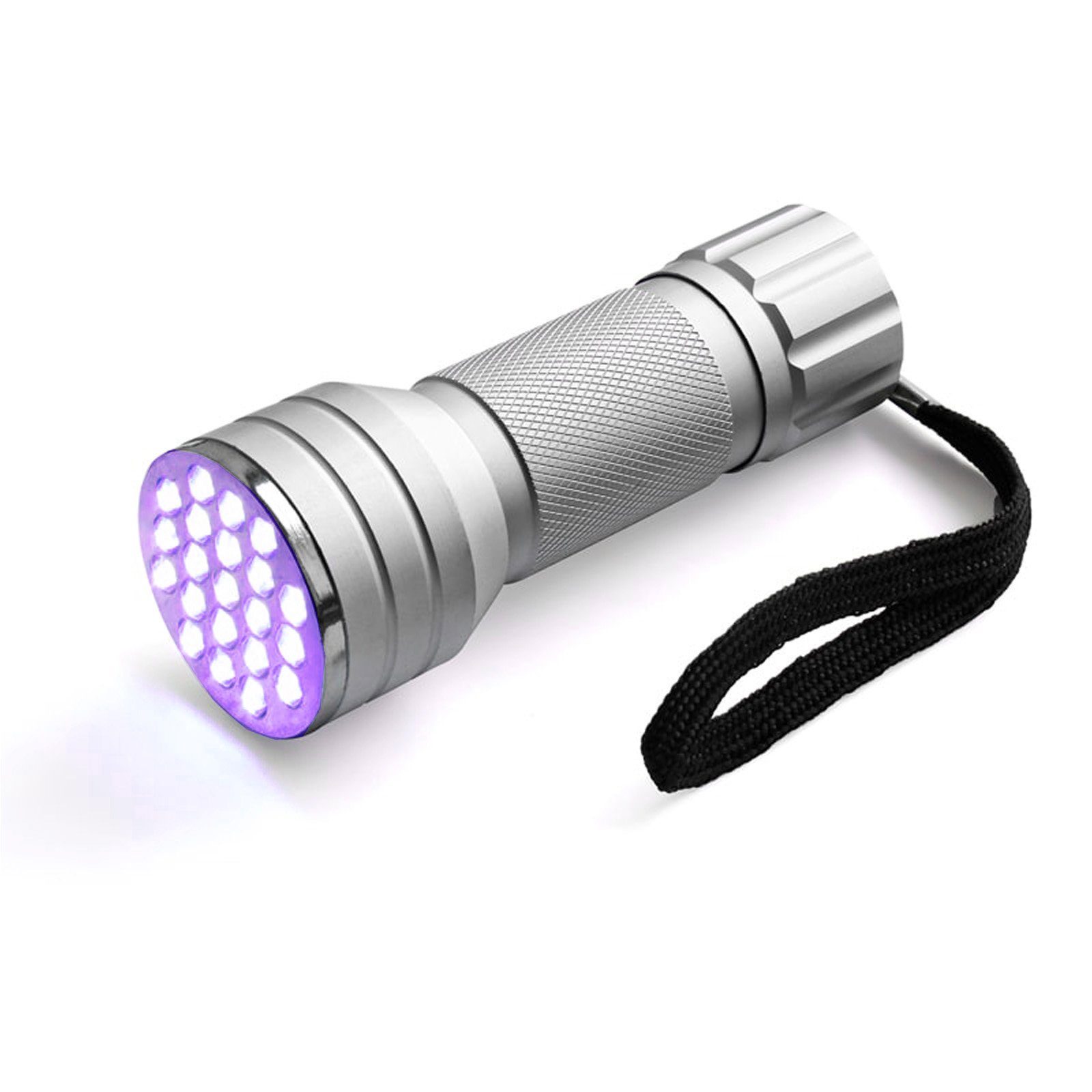 HAC24 LED Taschenlampe UV Handlampe Flecken Aluminium LEDs Schwarzlicht Lampe Haustiere Urin Geldscheinprüfer Detektor (1-St), 21