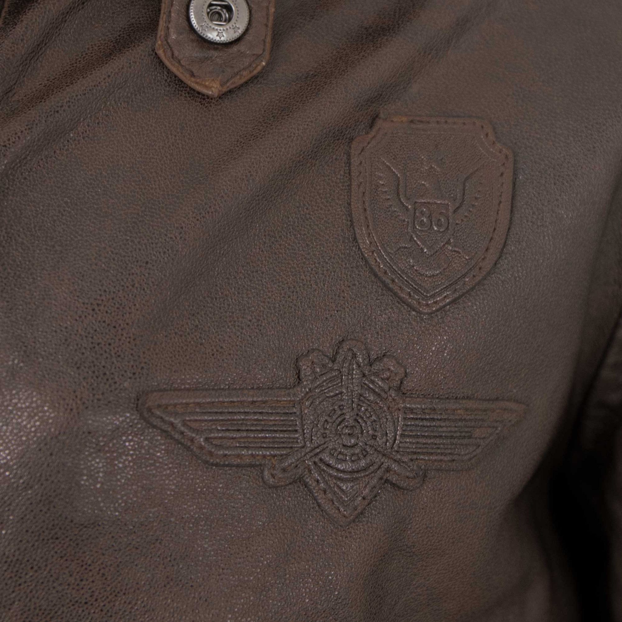 Jilani Lederjacke Robin Jilani Collection - Herren Lederjacke Pilotenjacke Lammnappa braun