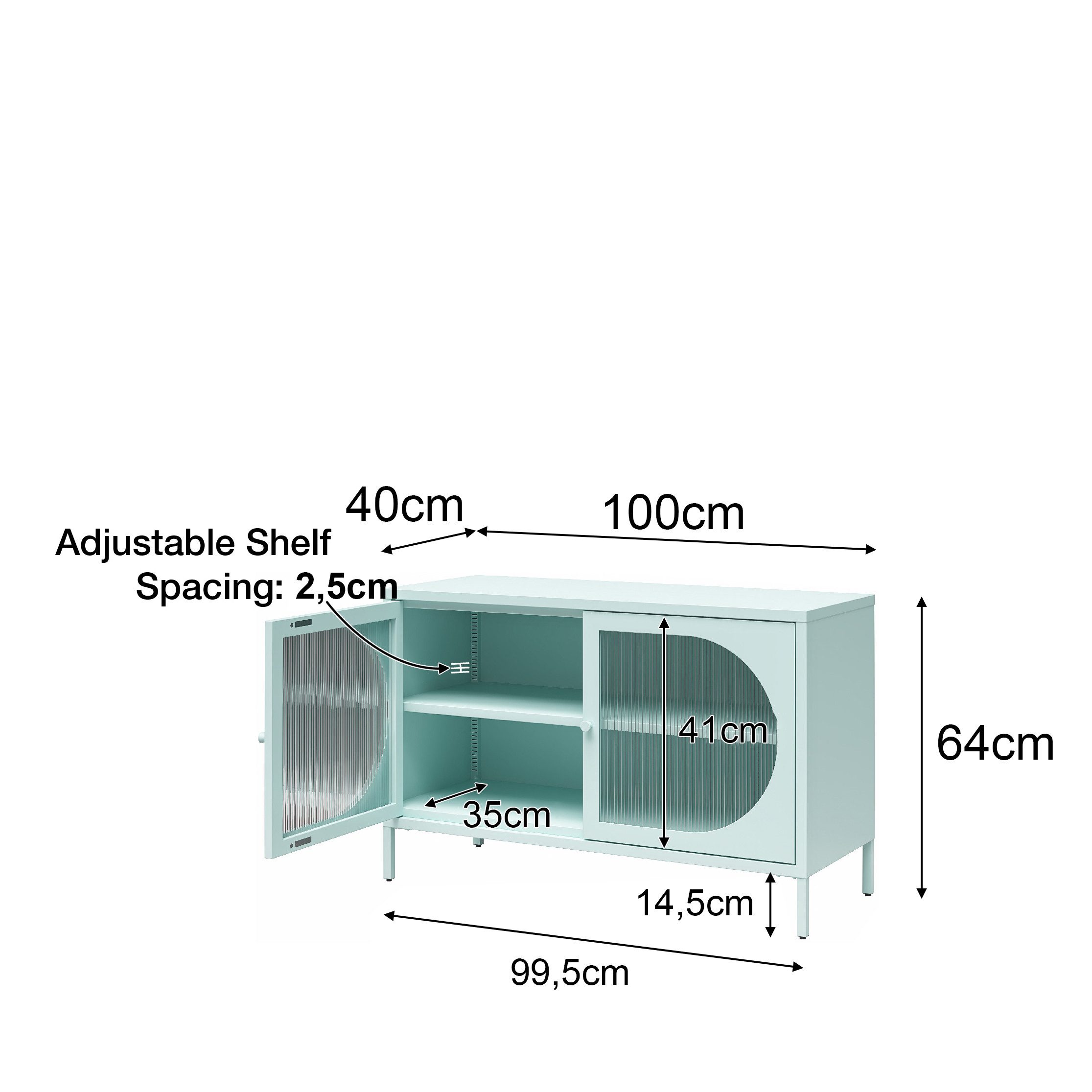 loft24 Sideboard Luna, Anrichte aus Metall günstig online kaufen