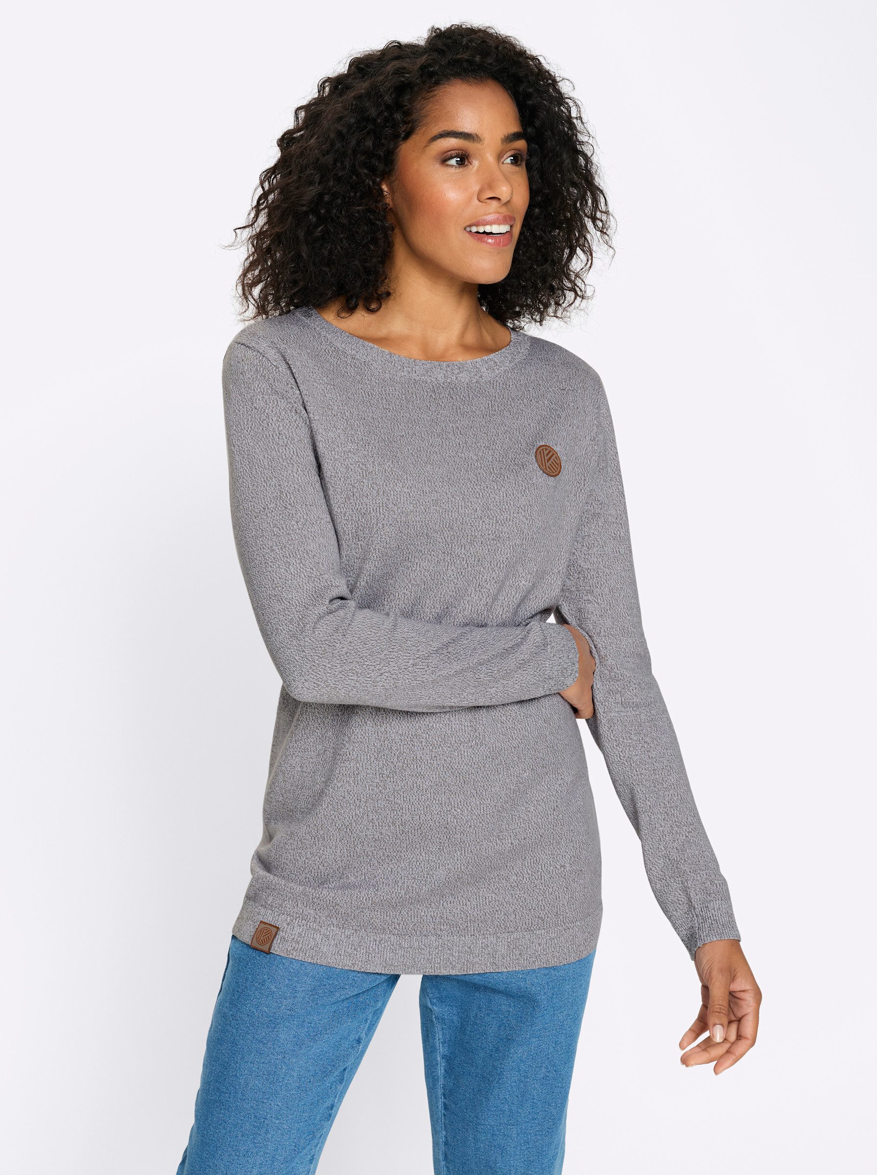 Sieh an! Strickpullover Longpullover Langarm Jersey