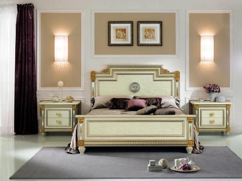 JVmoebel Bett Luxus Schlafzimmer Bett Polster Design Luxus Doppel Hotel Betten