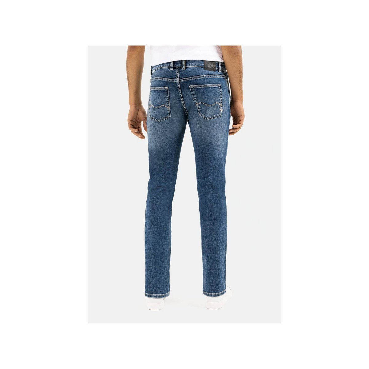 camel 5-Pocket-Jeans (1-tlg) blau active