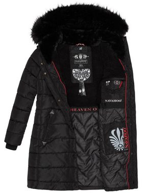 Navahoo Winterjacke Lotusblüte Pri mit warmem Teddyfell und abnehmbarem Kunstfell