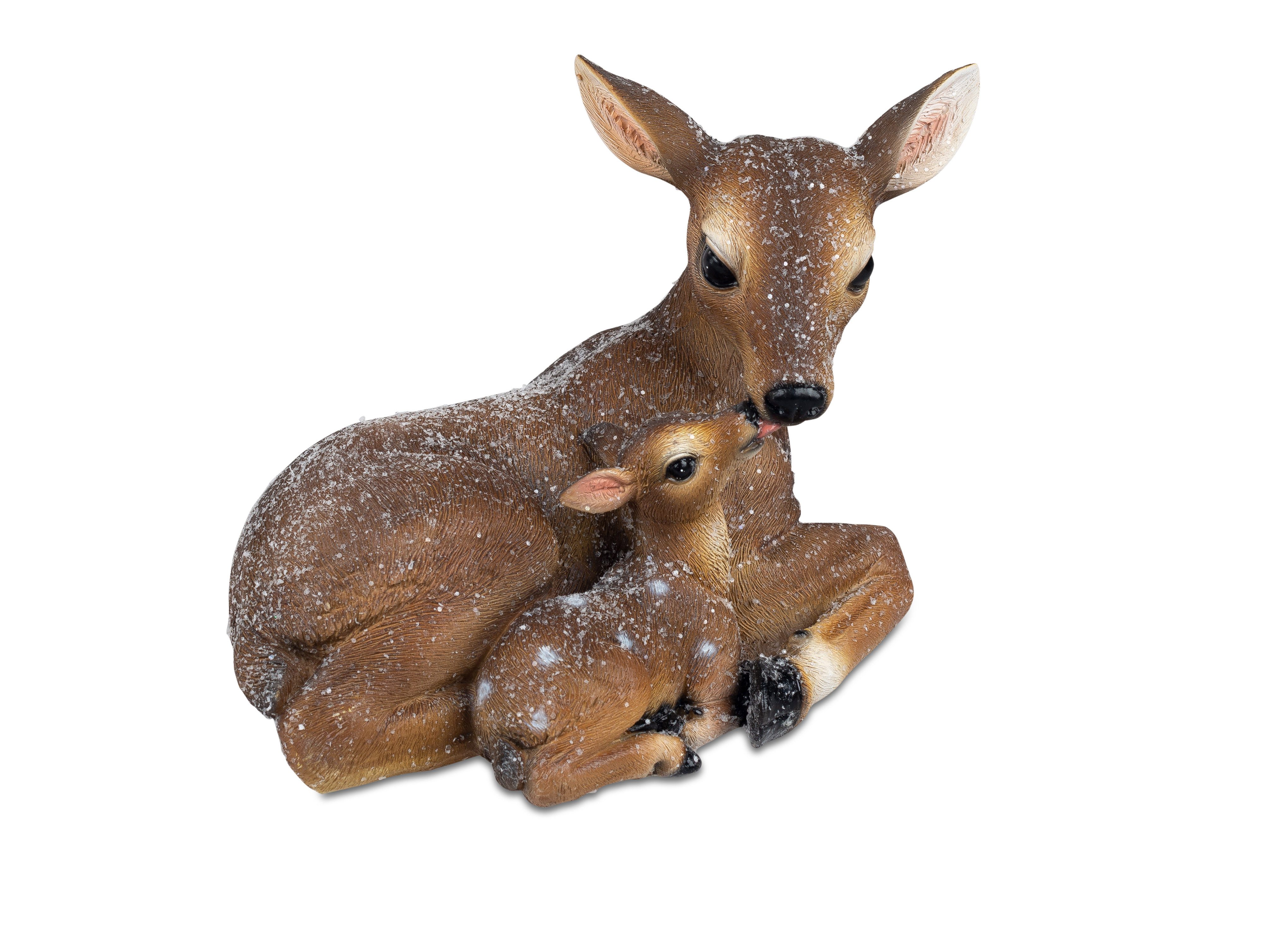 formano Dekofigur Dekofigur Reh mit Kitz Rehkitz Rehe beschneit Zierfigur günstig online kaufen