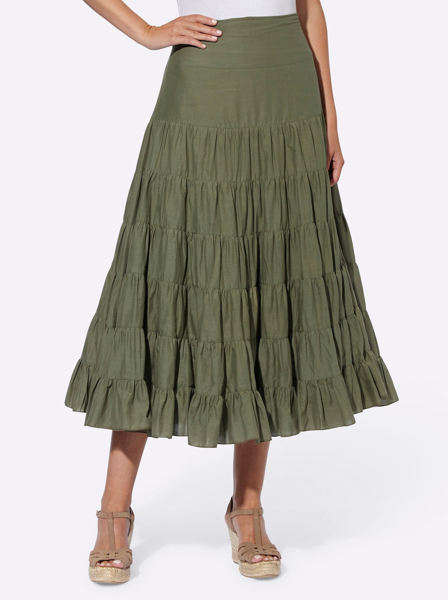 heine A-Linien-Rock Stufenrock . günstig online kaufen