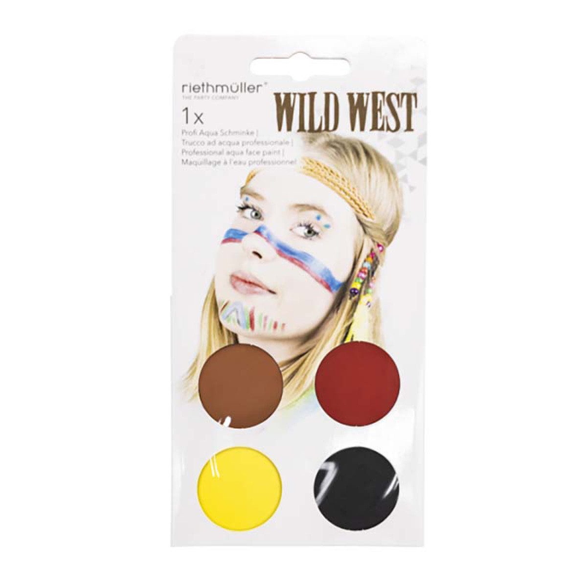 Amscan Theaterschminke MakeUp Set Aqua Wilder Westen