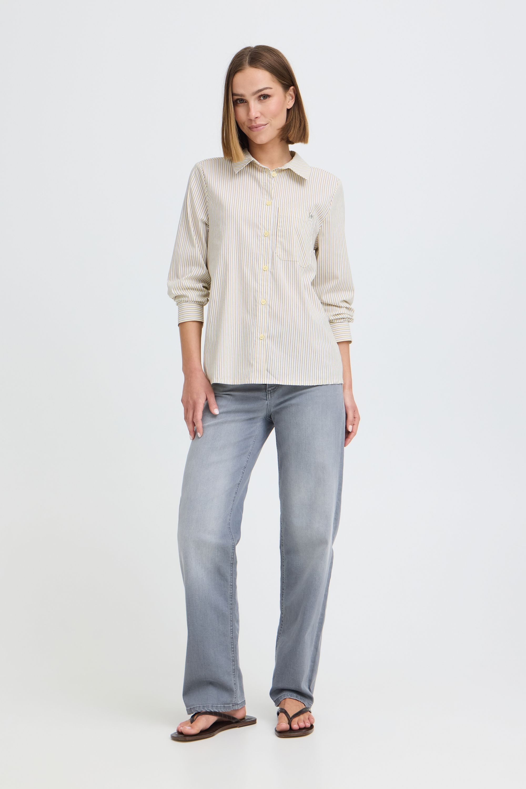 OXMO Hemdbluse OXFanny Gestreifte Hemdbluse - Loose Fit