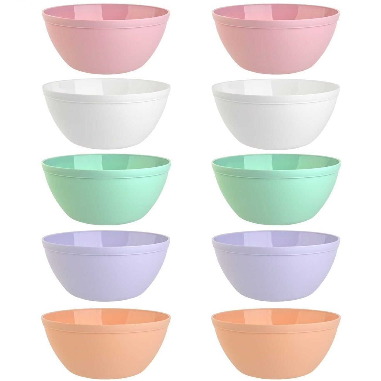 Engelland Müslischüssel Plastikschale, 900 ml, PP-Kunststoff (BPA-frei), (Vorteils-Set, 10-tlg), spülmaschinengeeignet, mikrowellengeeignet, Ø 16 cm, BPA-frei